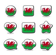 WALES FLAG ICON SET