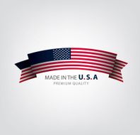 Made in USA American ribbon Flag (Vector) N2