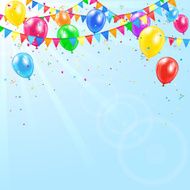 Colorful birthday balloons N3