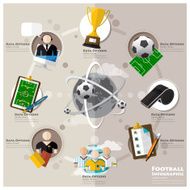 Football Tournament And Sport Flat Icon Infographic