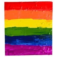 Gay and LGBT rainbow colors flag square