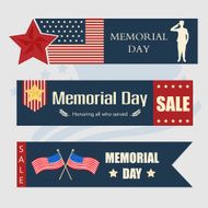 Set of memorial day label N4