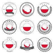Made in Poland seals badges Vector illustration