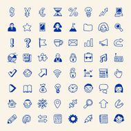 Business icons simple set Vector Hand drawn