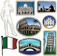 Retro Italian Travel Stickers