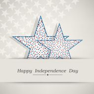 Stars with blue and red dots on creative grey background
