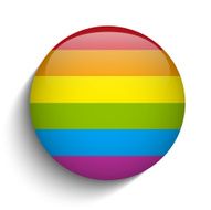 Gay Flag Circle Striped Button N4
