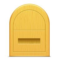 Wooden mailbox