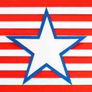 Paper cut american star
