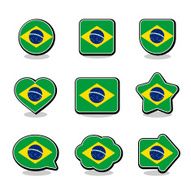 BRAZIL FLAG ICON SET