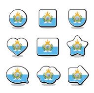 SAN MARINO FLAG ICON SET