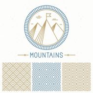 Vector mountain design kit