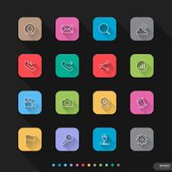 Website &amp; Mobile Application Icons set # Office and Business