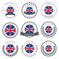 Made in the UK seals badges Vector