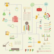 Businessman Infographics Set Of vector infographics and Information Graphics icon
