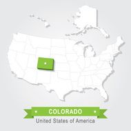 Colorado state USA administrative map N2