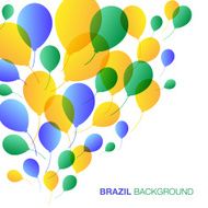 Balloons Background using Brazil flag colors