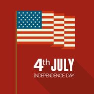 American Independence Day Patriotic background Flat design N11