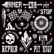 Car repair and racing badges N2