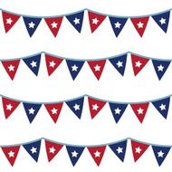 4th of July seamless bunting pattern
