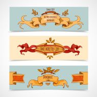 Hand Drawn Ribbons Banners N2