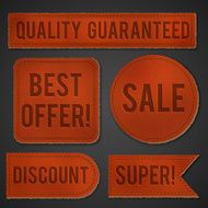 Leather labels set N4
