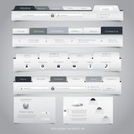 Web design navigation set Vector N4