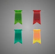 Set of Sleek Web Ribbons
