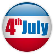 United States Flag Glossy Button N5