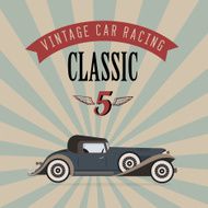 Vector vintage classic car N2