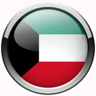kuwait flag gel metal button