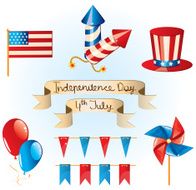 4th July Independence Day set