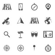 Navigation icon black set