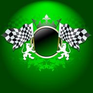 Shield background with flags N3