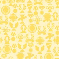 Seamless pattern with trophy and awards N7