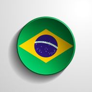 Brasil 3d Round Button