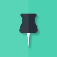 Pushpin web icon Flat design