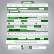 Web design navigation set Vector N5