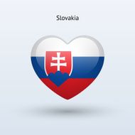 Love Slovakia symbol Heart flag icon