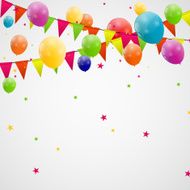Color Glossy Balloons Background Vector Illustration N118