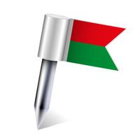 Vector Madagascar flag isolated on white Eps10