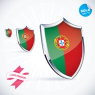 I Love Portugal Flag Illustration