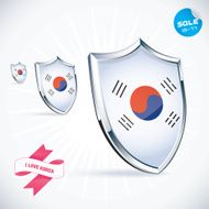 I Love Korea Flag Illustration