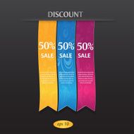 Colorful ribbon promotional products Vector
