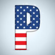 USA Independence Day Alphabet Letters N26