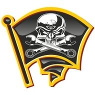 motor Jolly Roger badge
