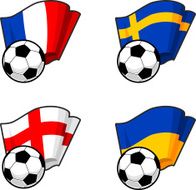 World flags and soccer ball N3