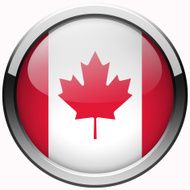 canada flag gel metal button