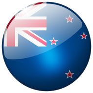 New Zealand Round Glass Button