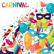 Celebration festive background with carnival icons and objects N3
